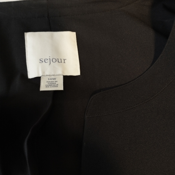 Black Sejour Stretchy Blazer with zip pockets size 14w - Picture 4 of 6